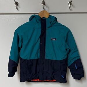 Patagonia Kids' Teal and Navy Puffer Jacket